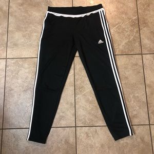Adidas women’s trio 15 training pants. B/W Large